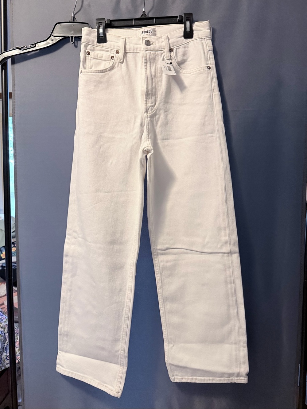 Agolde White High-Rise Straight-Leg Jeans New without tags
